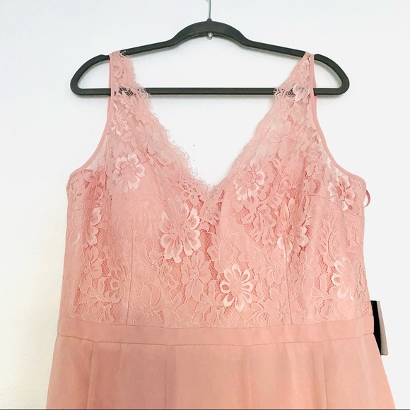 WEDDINGTON WAY by Adrianna Papell Mila Rose Blushing Rose Dress Sz 18 - Picture 6 of 16